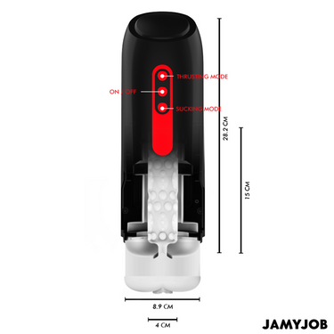 Masturbatore automatico Phantom JAMYJOB con aspirazione e controllo personalizzato